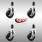 Service Caster 4 Inch 316SS Soft Rubber Swivel 1-1/2 Inch Expanding Stem Caster Set Brake SCC SCC-SS316EX20S414-SRS-TLB-112-4 - alternate 1